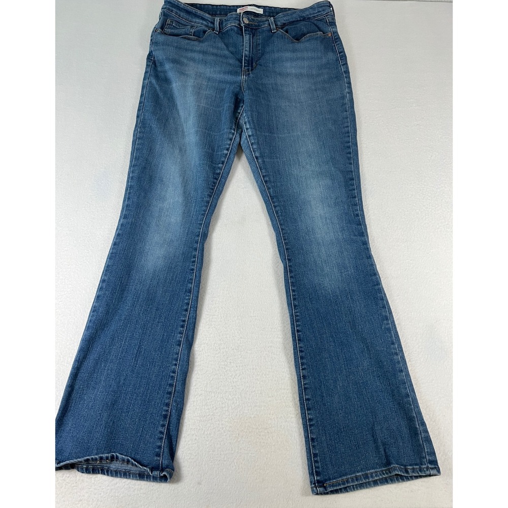 Signature Levi Strauss Bootcut Jeans Womens 16L Blue Excellent Mid Rise Denim